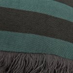 kaat amsterdam viggo green stripe square filled cushion 45cm x 45cm