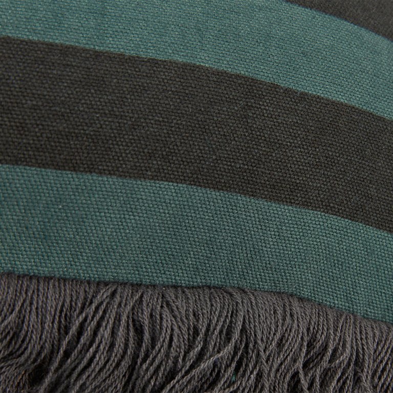 kaat amsterdam viggo green stripe square filled cushion 45cm x 45cm