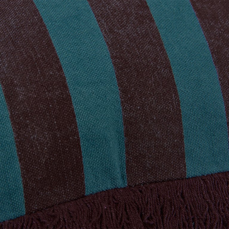kaat amsterdam viggo red stripe square filled cushion 45cm x 45cm