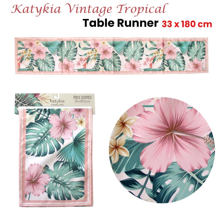 katykia vintage tropical table runner 33 x 180cm katykia vintage tropical table runner 33 x 180cm