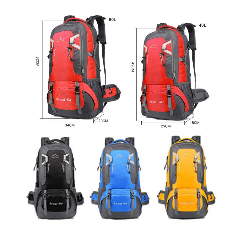 40l waterproof outdoor hiking backpack camping outdoor trekking bag(red)