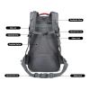 60l waterproof outdoor hiking backpack camping outdoor trekking bag(blue)