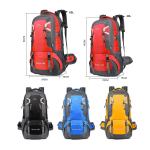 60l waterproof outdoor hiking backpack camping outdoor trekking bag(red)
