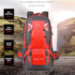 60l waterproof outdoor hiking backpack camping outdoor trekking bag(red)