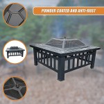 18 square metal fire pit outdoor heater" 18 square metal fire pit outdoor heater"