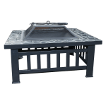 18 square metal fire pit outdoor heater" 18 square metal fire pit outdoor heater"