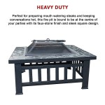 18 square metal fire pit outdoor heater" 18 square metal fire pit outdoor heater"