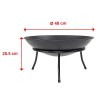 iron fire bowl traditional log fire pit outdoor heating camp site barbecue
