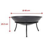 iron fire bowl traditional log fire pit outdoor heating camp site barbecue