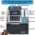 kids atm savings bank electronic piggy bank with debit card, pin(pink)