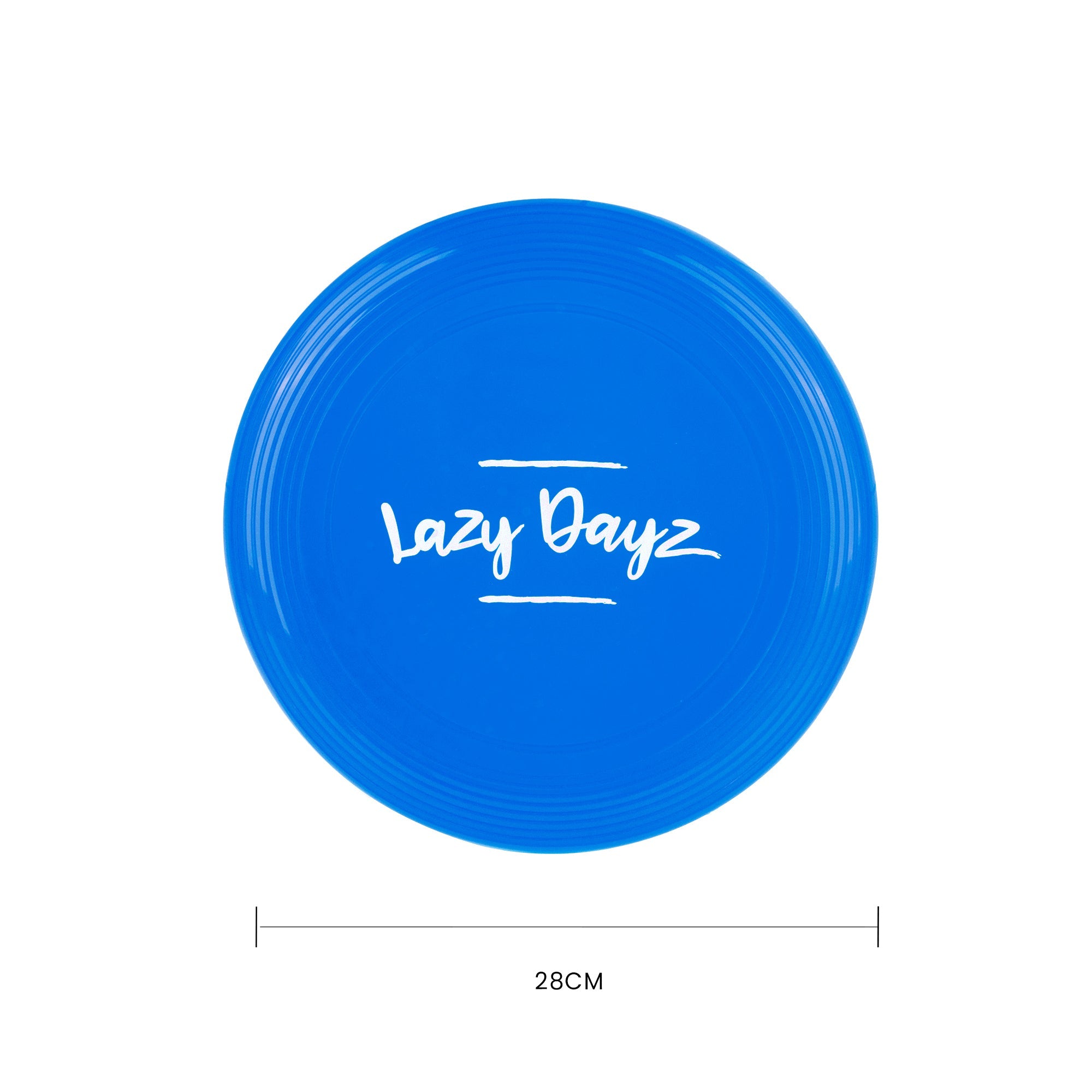 28cm lazy dayz jumbo neon beach frisbee blue