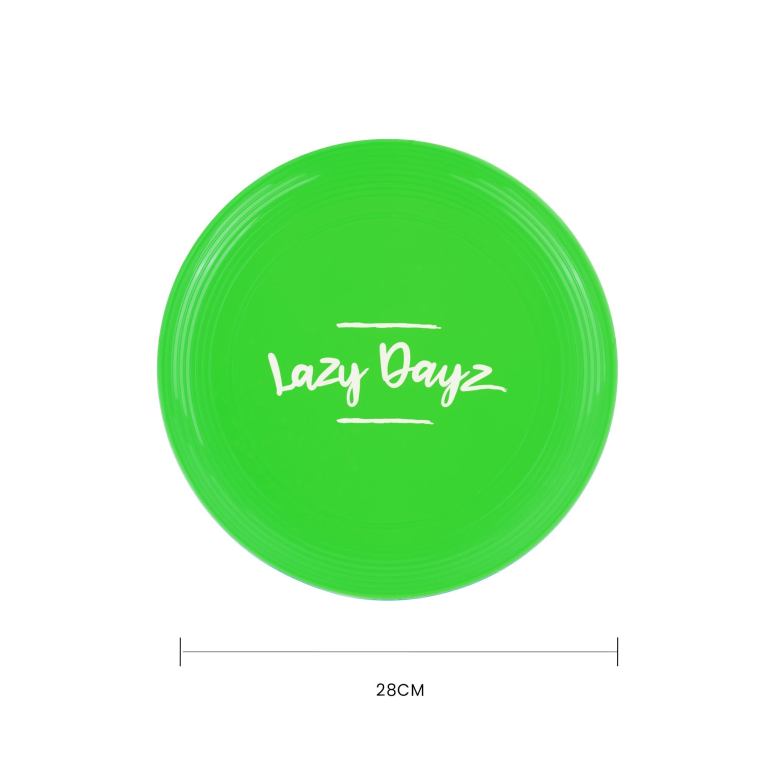 28cm lazy dayz jumbo neon beach frisbee green