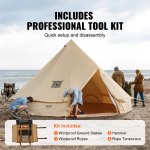 vevor canvas bell tent 4m/13.12ft 4 season camping yurt tent with stove jack vevor canvas bell tent 4m/13.12ft 4 season camping yurt tent with stove jack