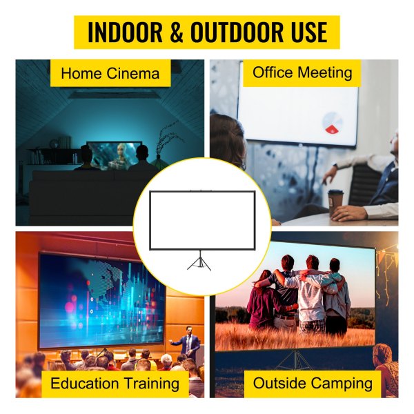 vevor tripod projector screen with stand 70 inch 16:9 4k hd projection screen stand wrinkle free height adjustable portable screen for projector indoor & outdoor for movie, home cinema, gaming, office vevor tripod projector screen with stand 70 inch 16:9 4k hd projection screen stand wrinkle free height adjustable portable screen for projector indoor & outdoor for movie, home cinema, gaming, office