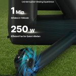 vevor 16 ft inflatable movie screen 16:9 600d movie projector with portable bag