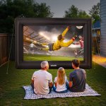 vevor 16 ft inflatable movie screen 16:9 600d movie projector with portable bag