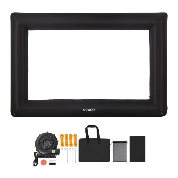 vevor 16 ft inflatable movie screen 16:9 600d movie projector with portable bag vevor 16 ft inflatable movie screen 16:9 600d movie projector with portable bag