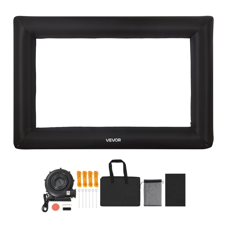 vevor 16 ft inflatable movie screen 16:9 600d movie projector with portable bag