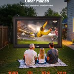 vevor 20 ft inflatable movie screen 16:9 600d movie projector with portable bag