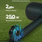 vevor 20 ft inflatable movie screen 16:9 600d movie projector with portable bag