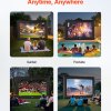 vevor 20 ft inflatable movie screen 16:9 600d movie projector with portable bag