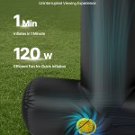 vevor 15 ft inflatable movie screen 16:9 600d movie projector with portable bag