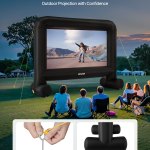 vevor 15 ft inflatable movie screen 16:9 600d movie projector with portable bag