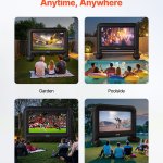 vevor 15 ft inflatable movie screen 16:9 600d movie projector with portable bag