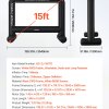 vevor 15 ft inflatable movie screen 16:9 600d movie projector with portable bag