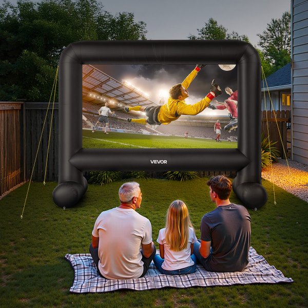 vevor 15 ft inflatable movie screen 16:9 600d movie projector with portable bag vevor 15 ft inflatable movie screen 16:9 600d movie projector with portable bag