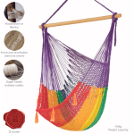 mayan legacy extra large outdoor cotton mexican hammock chair in rainbow colour mayan legacy extra large outdoor cotton mexican hammock chair in rainbow colour