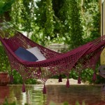 outdoor undercover cotton mayan legacy hammock with hand crocheted tassels king size maroon outdoor undercover cotton mayan legacy hammock with hand crocheted tassels king size maroon