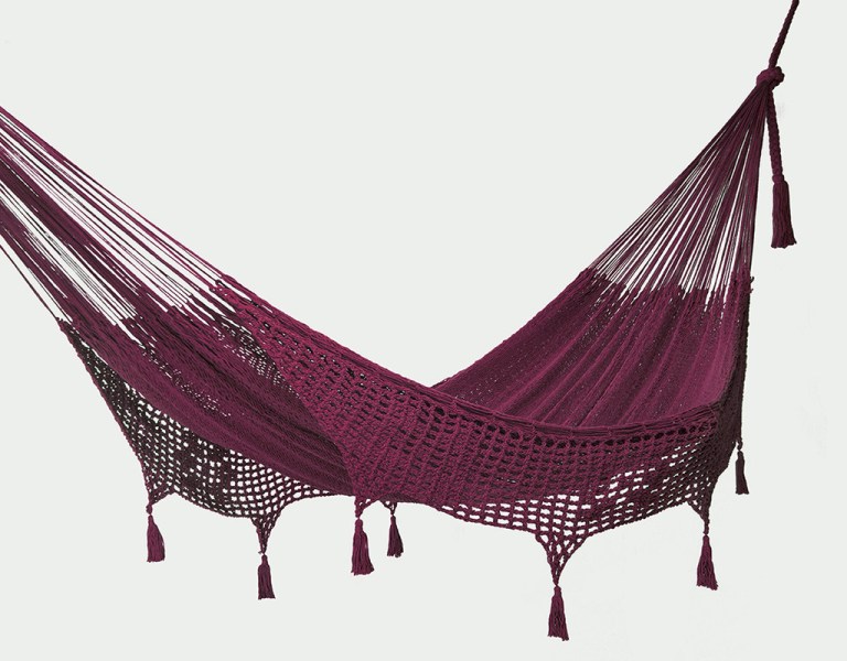 outdoor undercover cotton mayan legacy hammock with hand crocheted tassels king size maroon outdoor undercover cotton mayan legacy hammock with hand crocheted tassels king size maroon