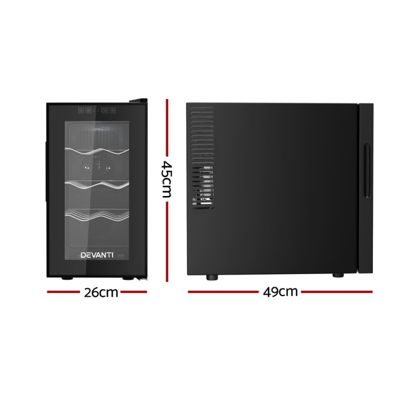 devanti wine fridge cooler 8 bottles devanti wine fridge cooler 8 bottles