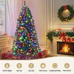 jingle jollys christmas tree 1.8m led corner xmas tree half 8 modes multi color