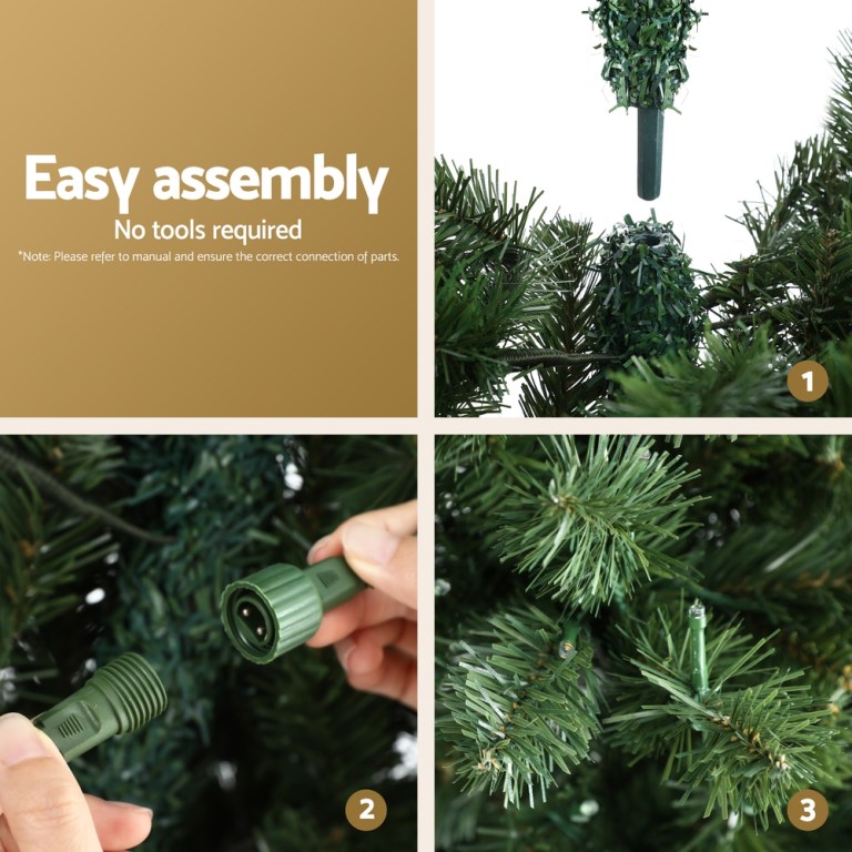 jingle jollys christmas tree 1.8m led corner xmas tree half 8 modes multi color