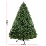 jingle jollys christmas tree 2.4m xmas tree decorations green 1500 tips