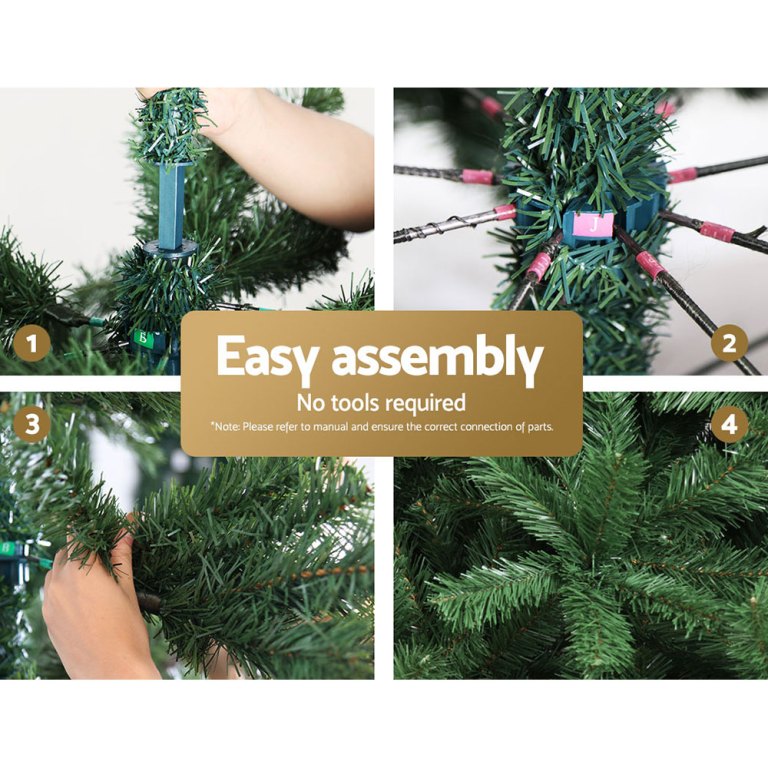 jingle jollys christmas tree 2.4m xmas tree decorations green 1500 tips
