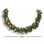 jingle jollys 1.8m christmas garland pre lit led pine cones berries xmas decor