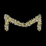 jingle jollys 3m christmas garland pre lit led lights snow frosted tips decor