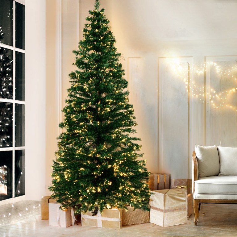 jingle jollys 1.8m christmas tree optic fibre led xmas tree warm white jingle jollys 1.8m christmas tree optic fibre led xmas tree warm white