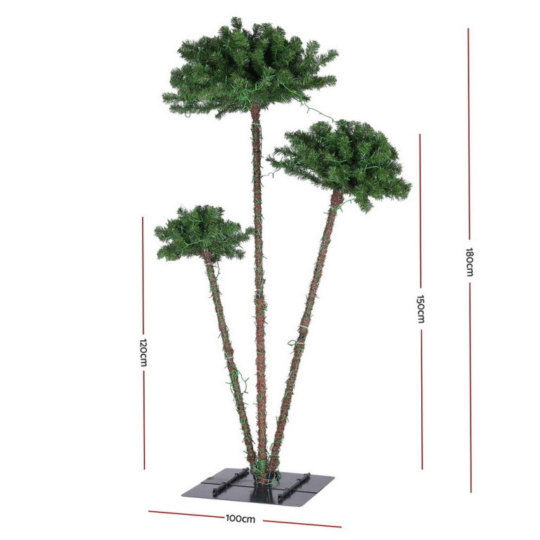jingle jollys christmas tree 3 in 1 led xmas palm tree party decor 1.2/1.5/1.8m