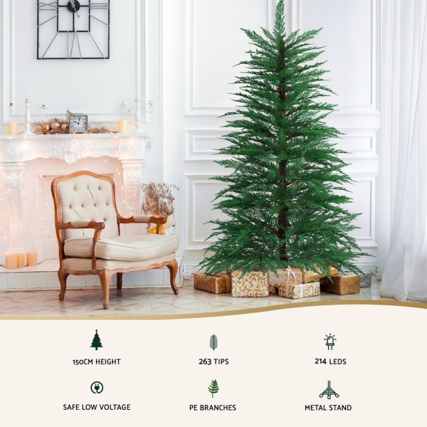 jingle jollys christmas tree 1.5m led xmas tree sparse 263 tips party decoration jingle jollys christmas tree 1.5m led xmas tree sparse 263 tips party decoration