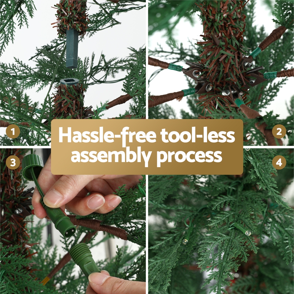 jingle jollys christmas tree 1.5m led xmas tree sparse 263 tips party decoration