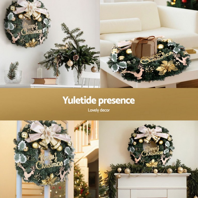 jingle jollys christmas wreath 60cm garland flowers baubles party decorations jingle jollys christmas wreath 60cm garland flowers baubles party decorations