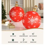 jingle jollys christmas inflatable ball bauble 60cm outdoor decoration red