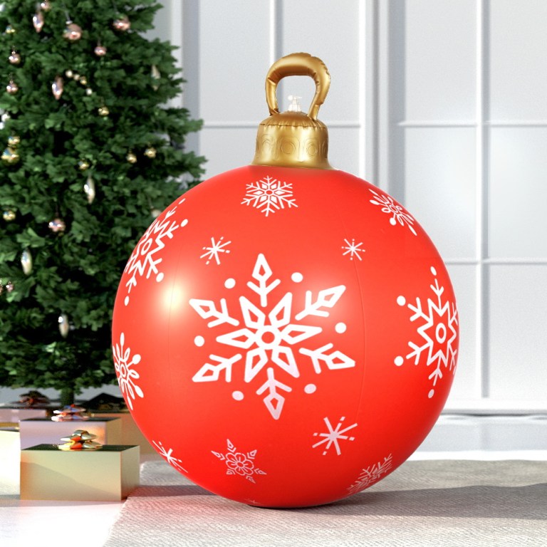 jingle jollys christmas inflatable ball bauble 60cm outdoor decoration red