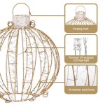 3 pcs christmas lights 360 led fairy light ball decorations jingle jollys