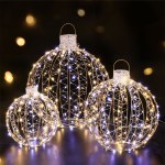 3 pcs christmas lights 360 led fairy light ball decorations jingle jollys