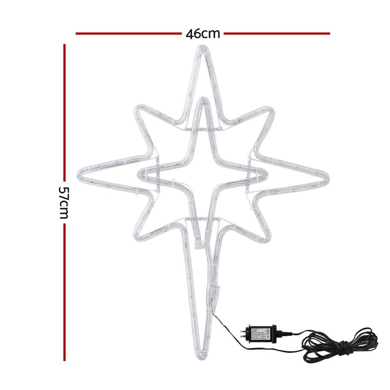 jingle jollys christmas lights 57cm bethlehem star 90 led xmas decorations motif